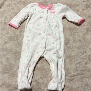 Carter's Pink and White Baby Onesie